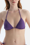 Mor Üçgen Küçük Bikini Üst