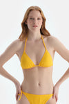 Sarı Üçgen Küçük Bikini Üst