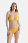 Sarı Üçgen Küçük Bikini Üst