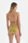 Fıstık Yeşili Üçgen Küçük Bikini Üst