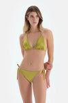 Fıstık Yeşili Üçgen Küçük Bikini Üst