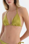 Fıstık Yeşili Üçgen Küçük Bikini Üst