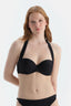 Siyah Straplez Bikini Üst