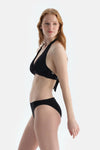 Siyah Üçgen Geniş Bikini Üst