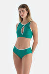 Yeşil Halter Yaka Bikini Üst