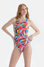 Multicolor Halter Yaka Mayo