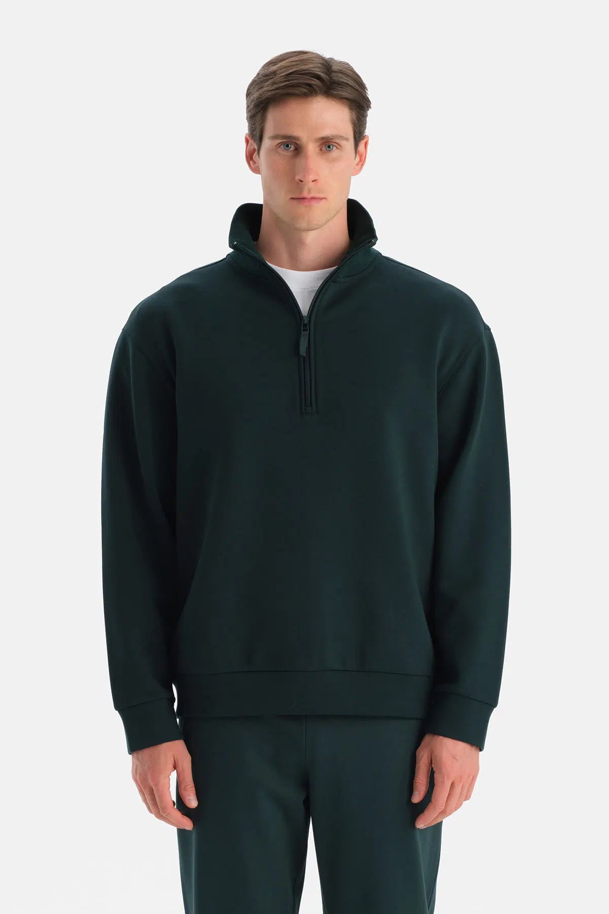 ERKEK YARIM FERMUARLI SWEATSHIRT