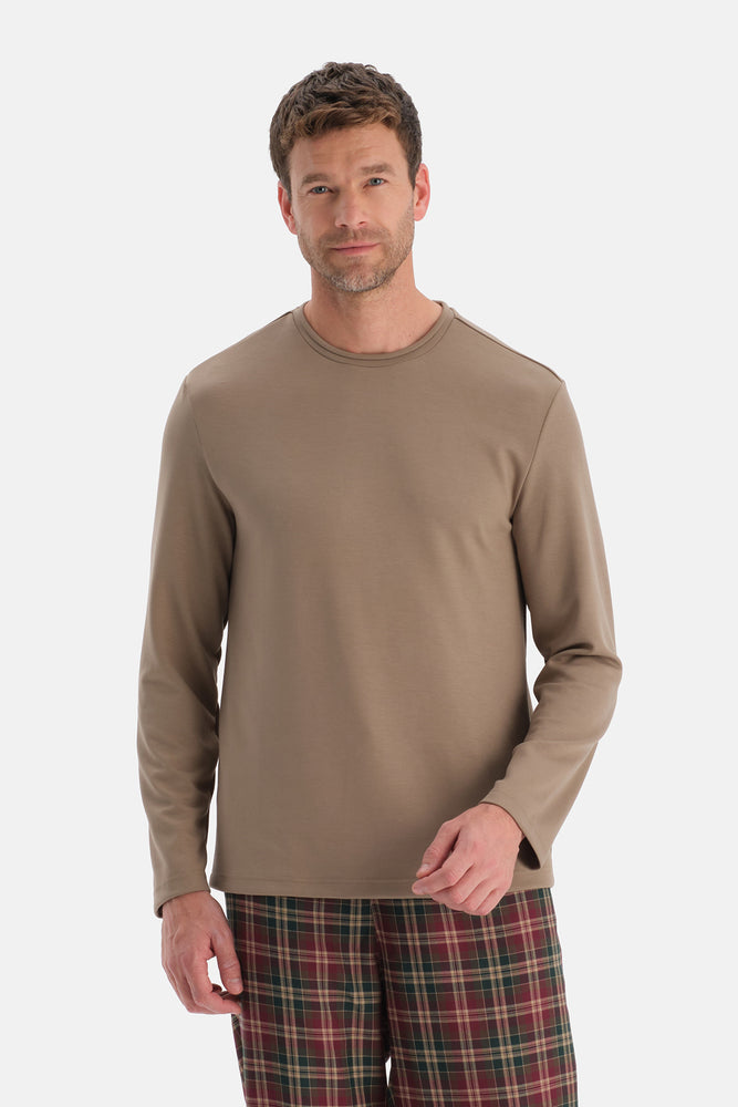 UZUN KOLLU PİJAMA ÜST