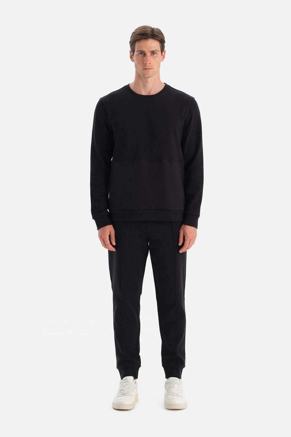 PATLET DETAYLI NERVÜRLÜ DÜZ PAÇA PANTOLON