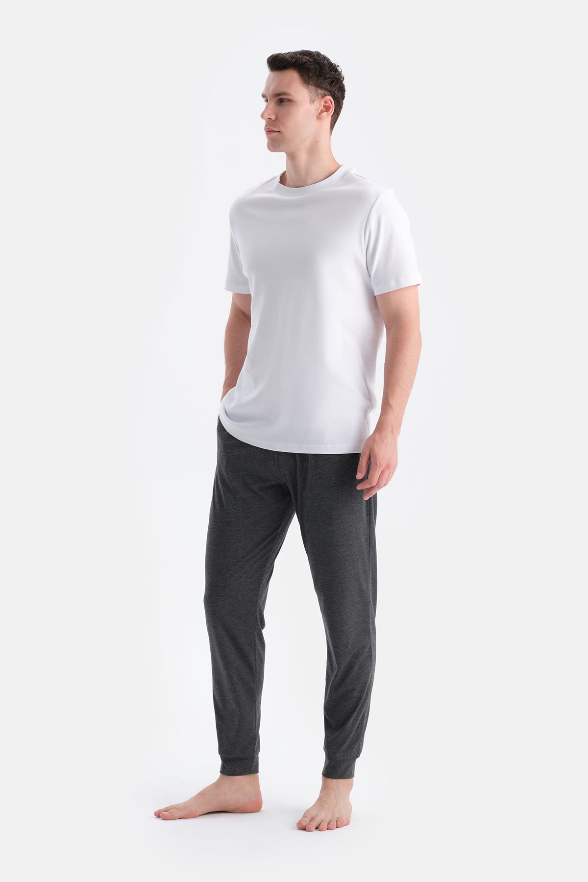 Antrasit-Lacivert İkili Örme Pantalon