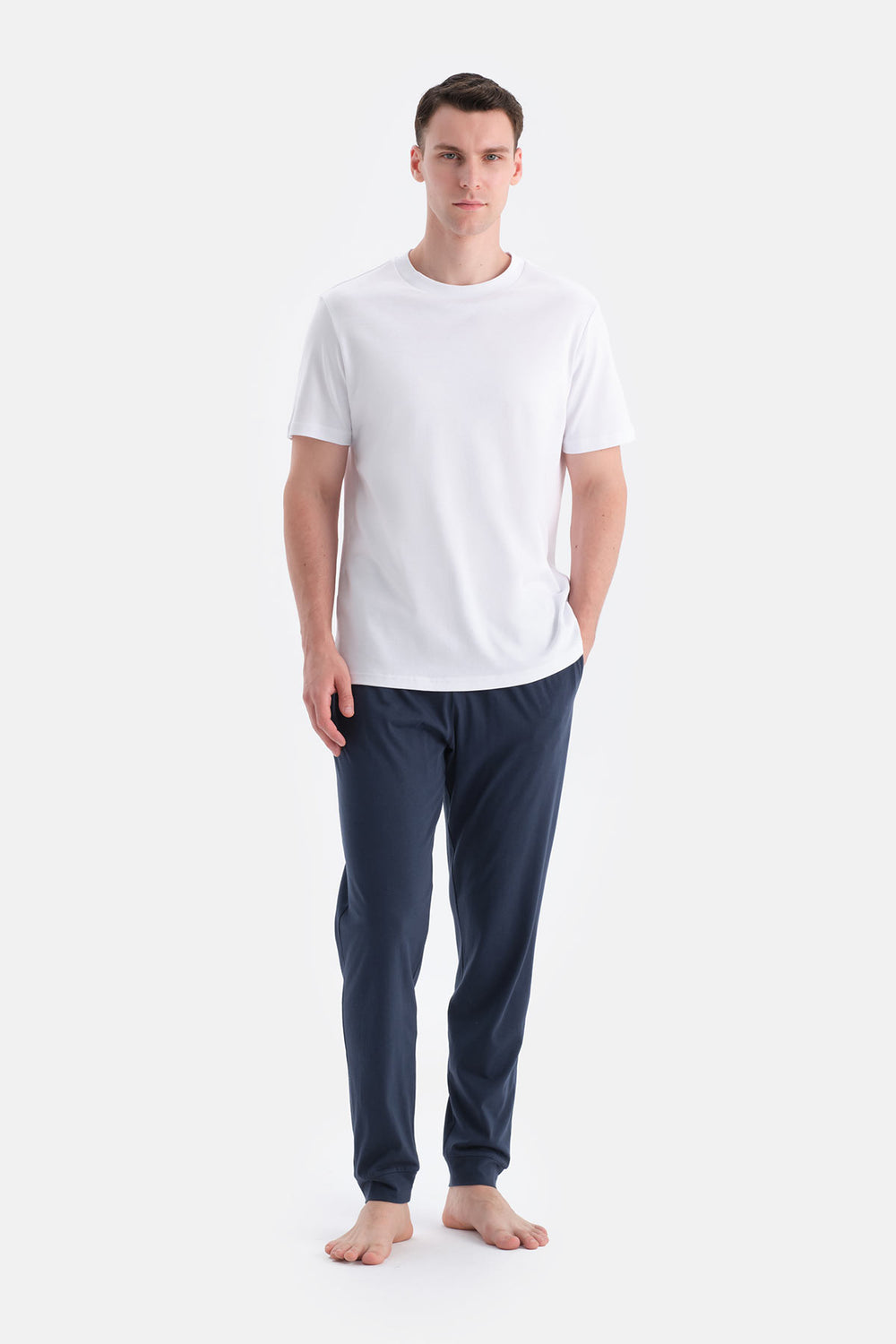 Antrasit-Lacivert İkili Örme Pantalon