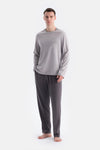 Gri Cepli Tişört Pantolon Takım