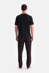 Siyah Kısa Kollu Patlı Tişört Pantolon Takım