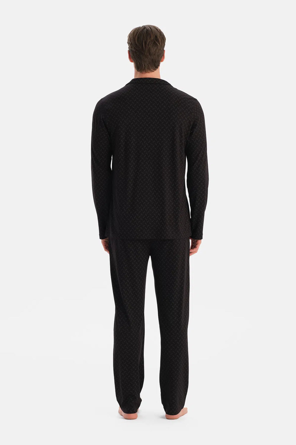 Siyah Uzun Kollu Gömlek Pantolon Takım