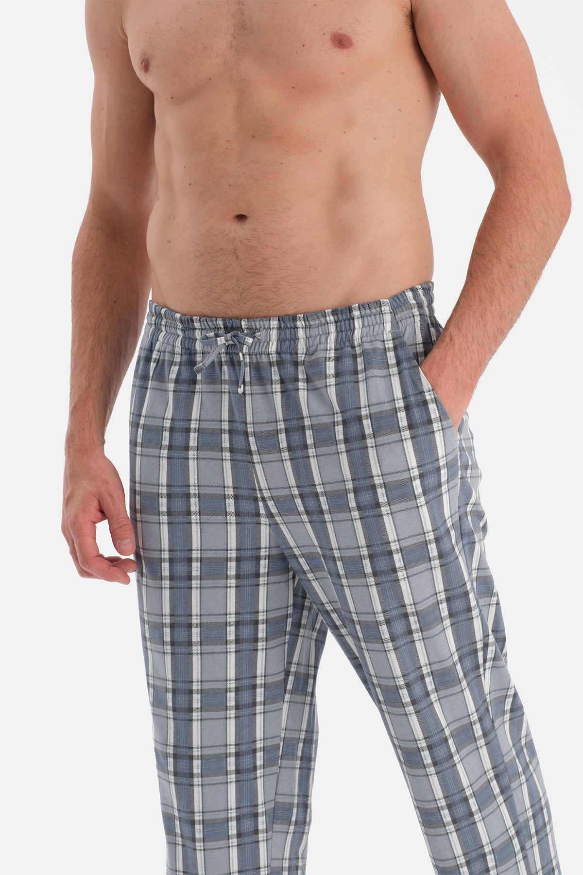 BİSİKLET YAKA UZUN KOLLU PİJAMA TAKIM