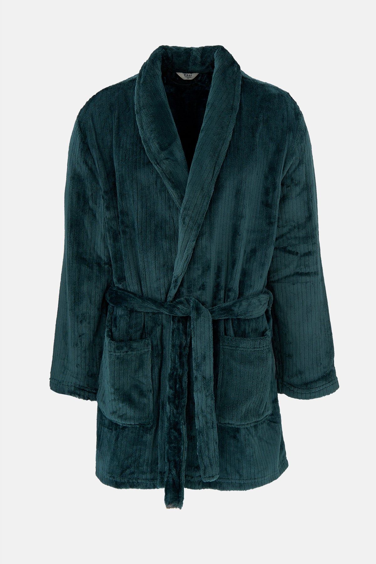 Koyu Yeşil Çizgi Görünümlü Polar Sabahlık