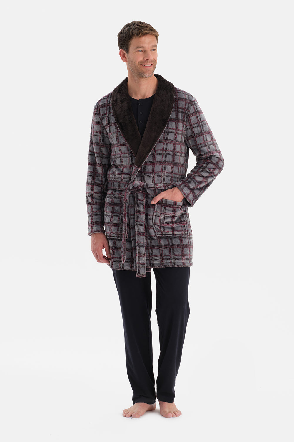 Multicolor Ekoseli Polar Sabahlık