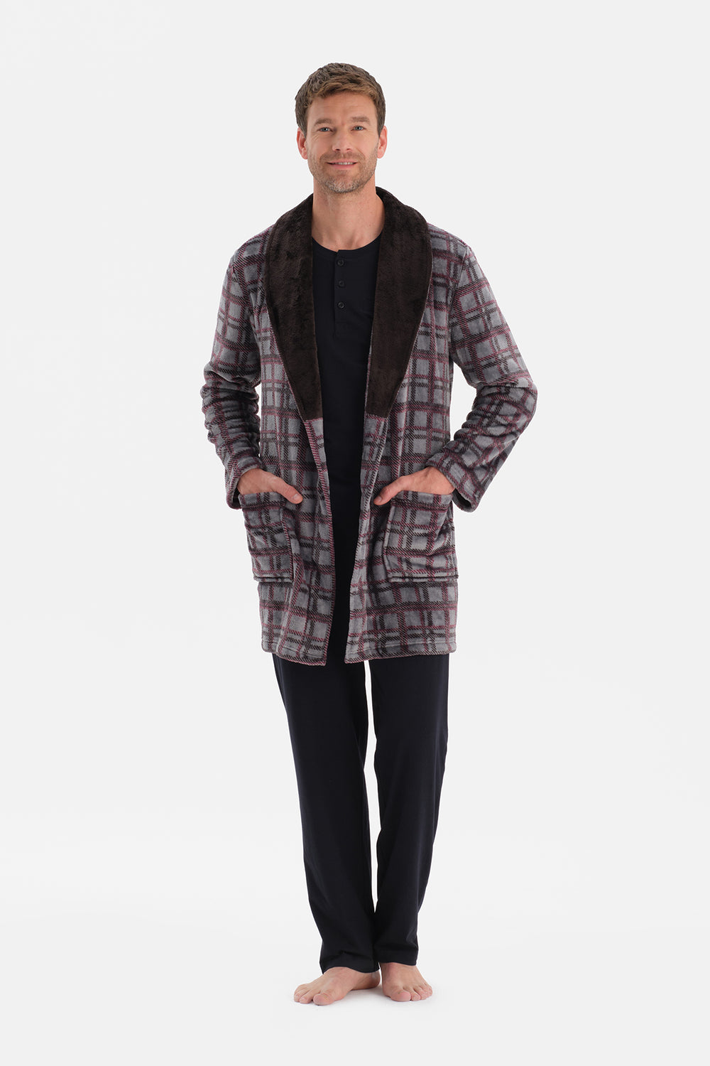 Multicolor Ekoseli Polar Sabahlık