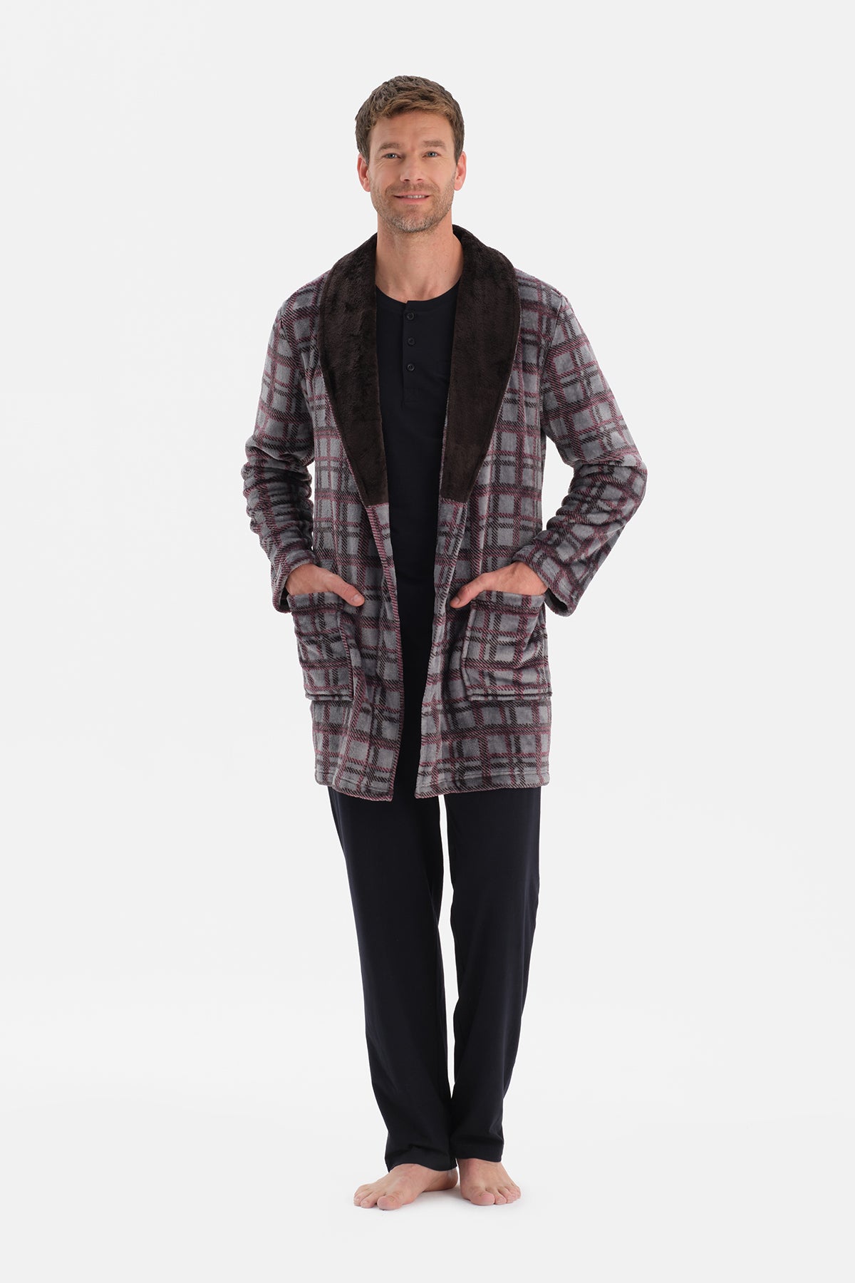 Multicolor Ekoseli Polar Sabahlık