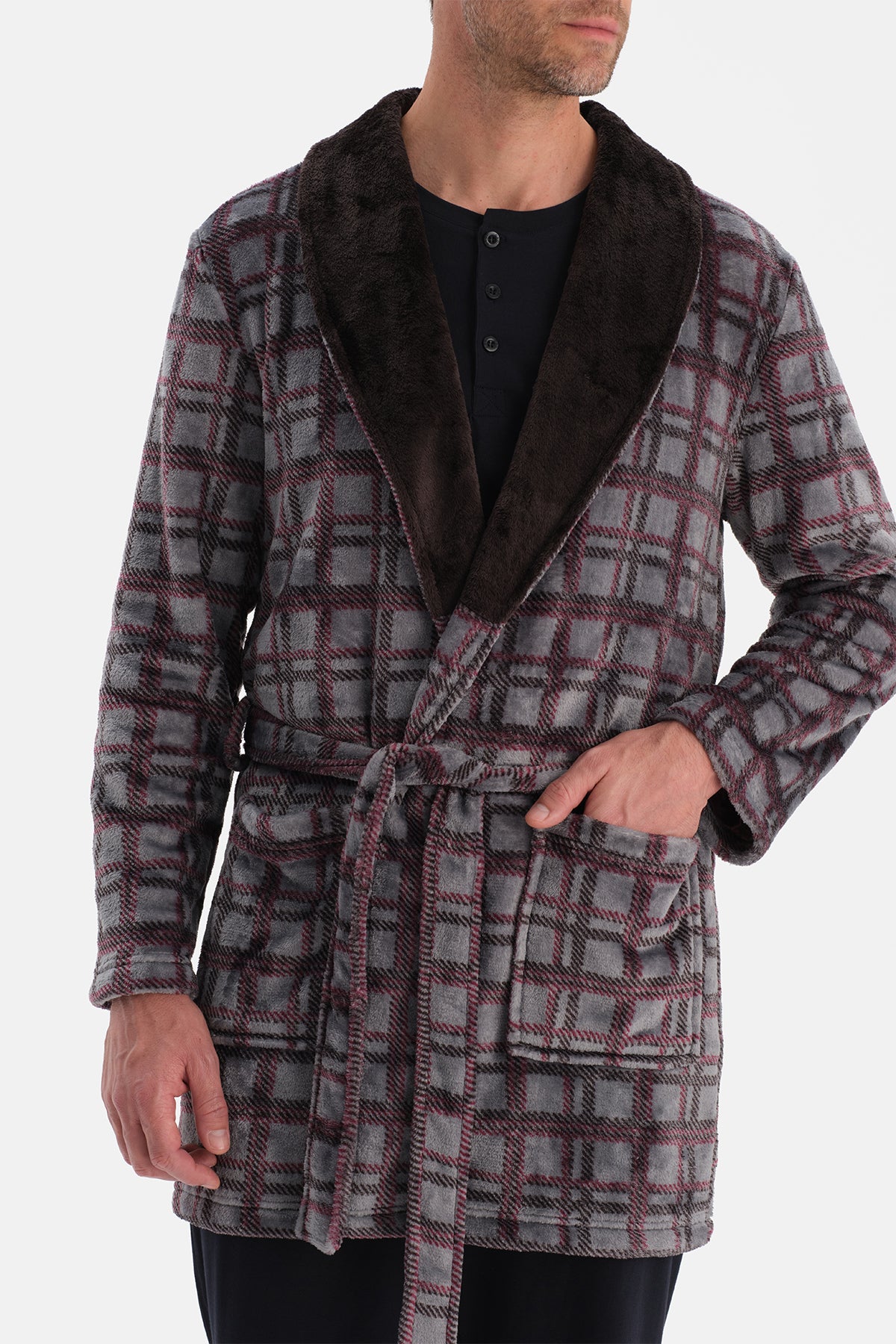 Multicolor Ekoseli Polar Sabahlık