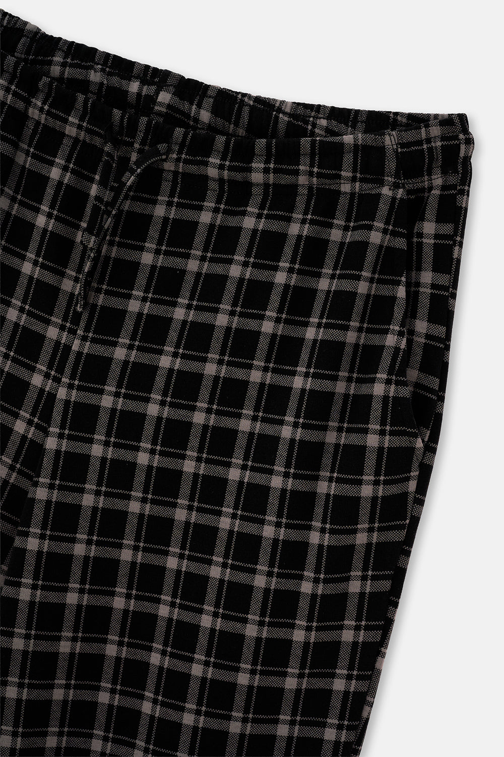 Siyah Desenli Örme Pantolon