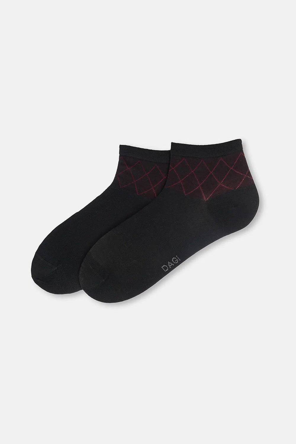 Siyah Erkek 2'li Bambu Baklava Desen Quarter Çorap