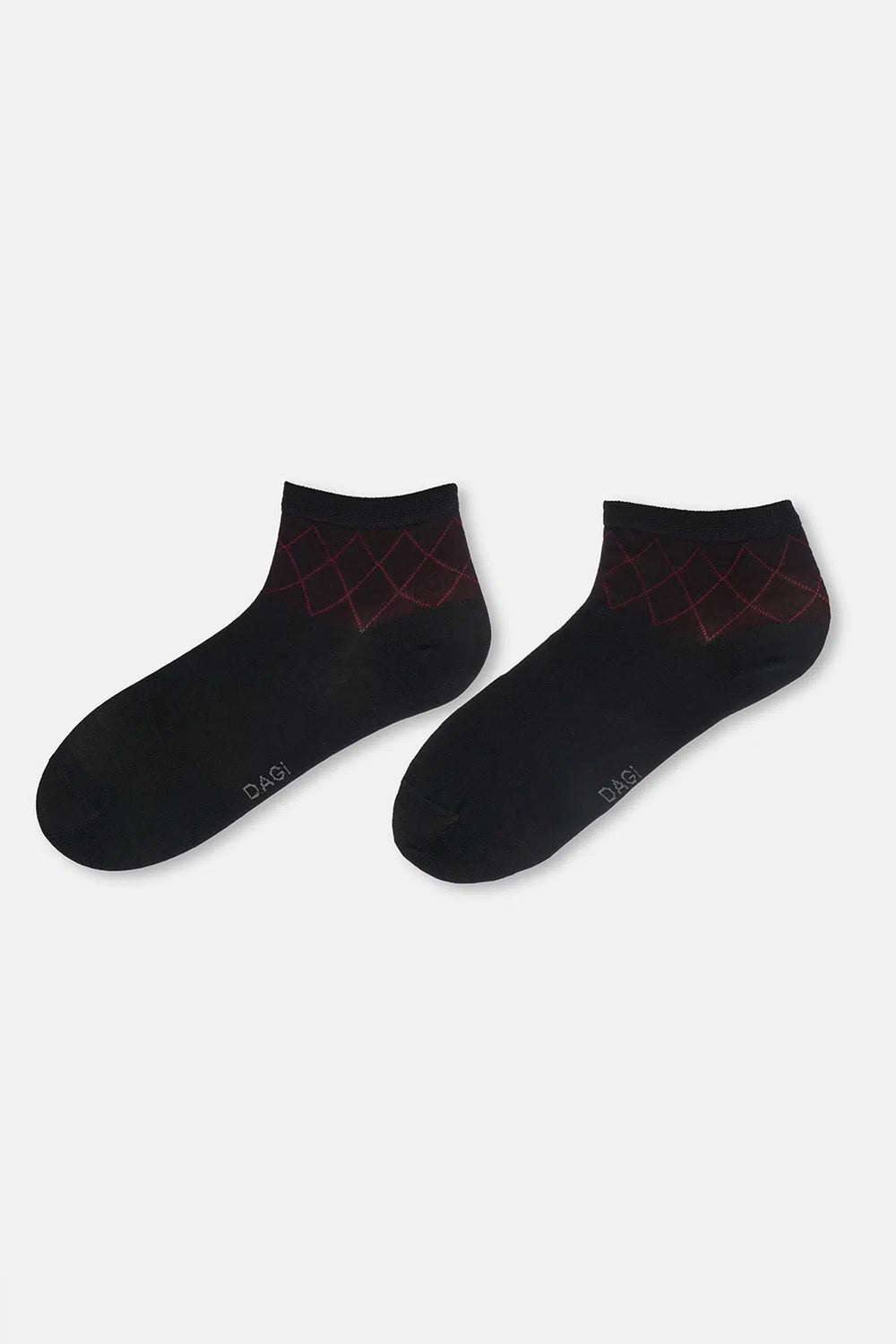 Siyah Erkek 2'li Bambu Baklava Desen Quarter Çorap