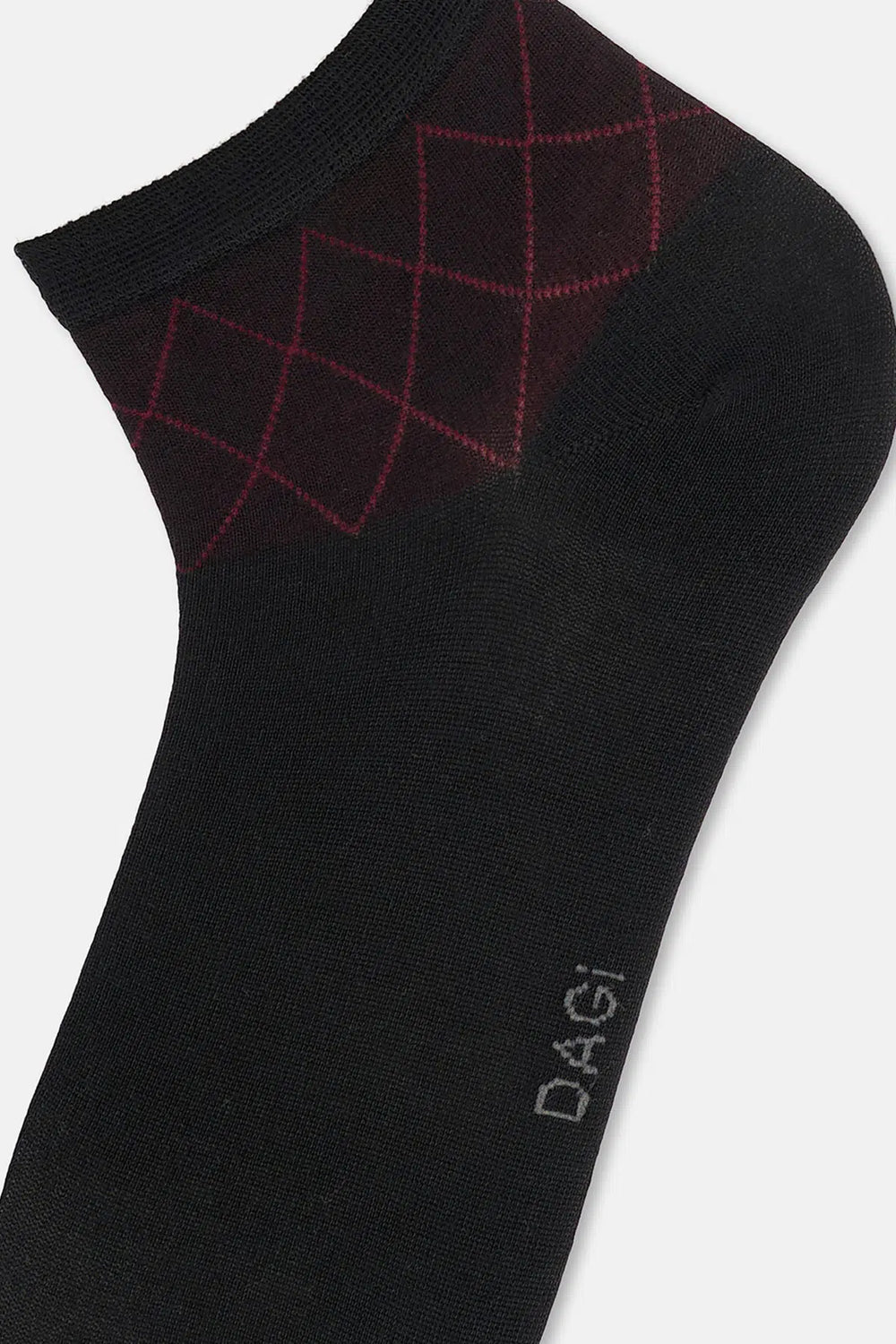 Siyah Erkek 2'li Bambu Baklava Desen Quarter Çorap