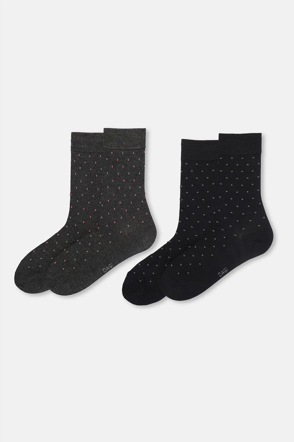 Antrasit-Siyah Erkek 2'li Mini Desen Bambu Çorap
