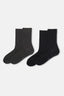 Antrasit-Siyah Erkek 2'li Mini Desen Bambu Çorap
