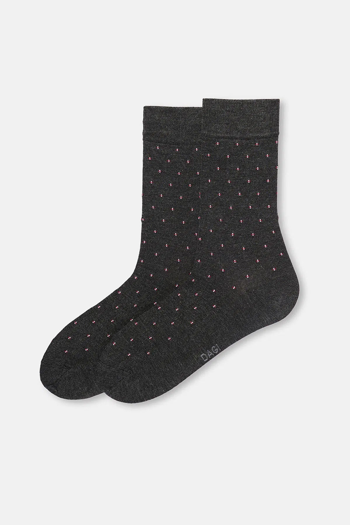 Antrasit-Siyah Erkek 2'li Mini Desen Bambu Çorap