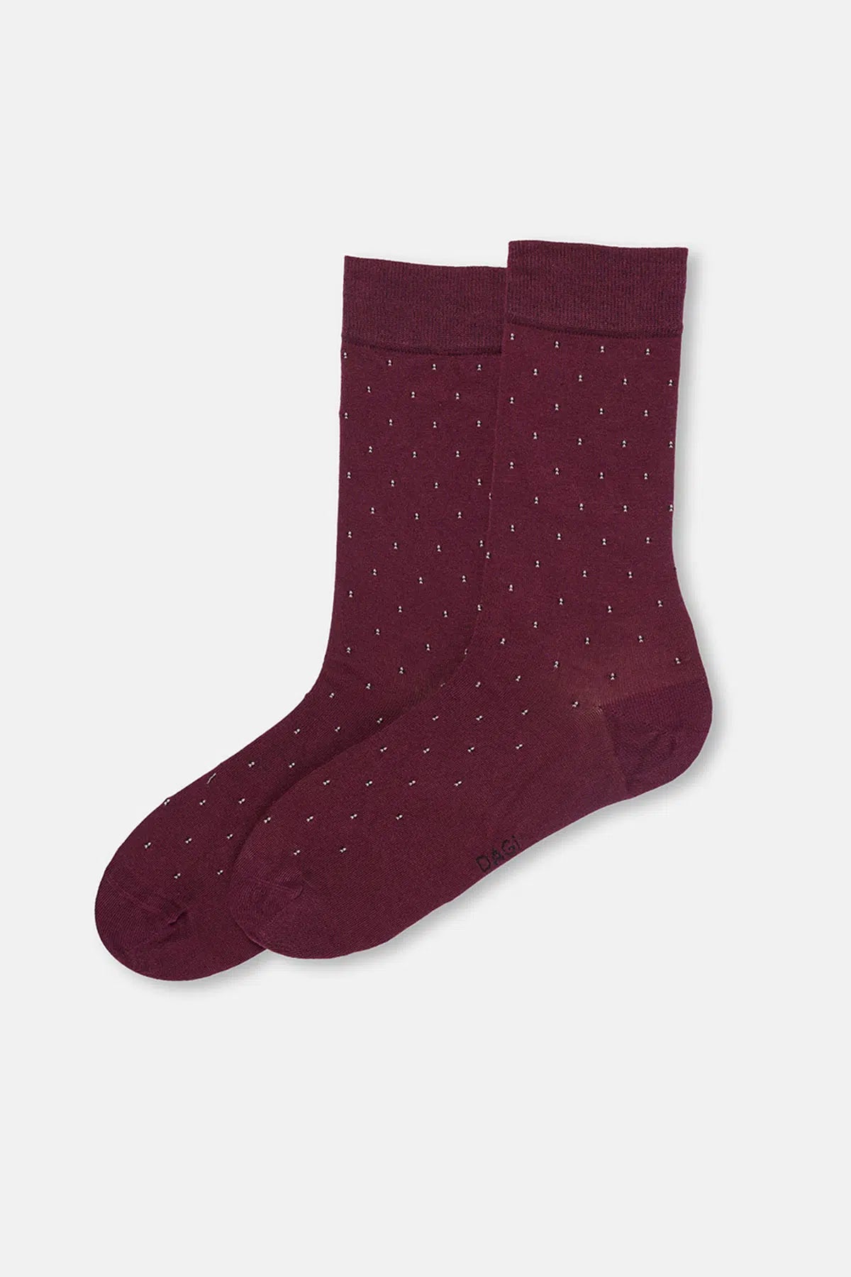 Bordo-Siyah Erkek 2'li Mini Desen Bambu Çorap