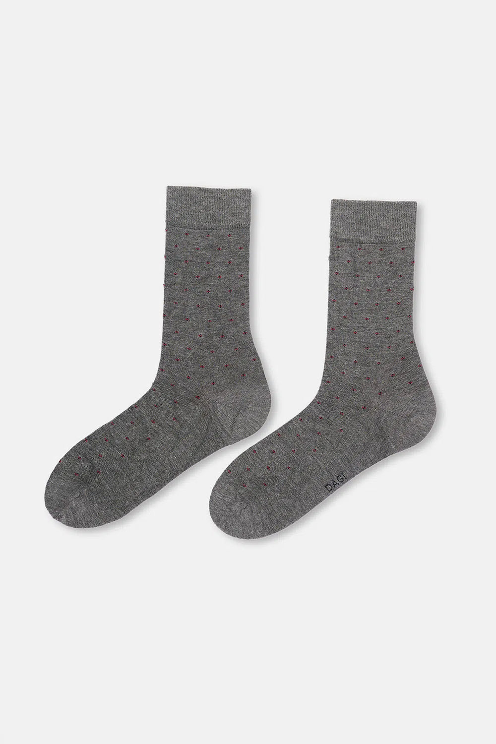 Gri Melanj-Lacivert Erkek 2'li Mini Desen Bambu Çorap