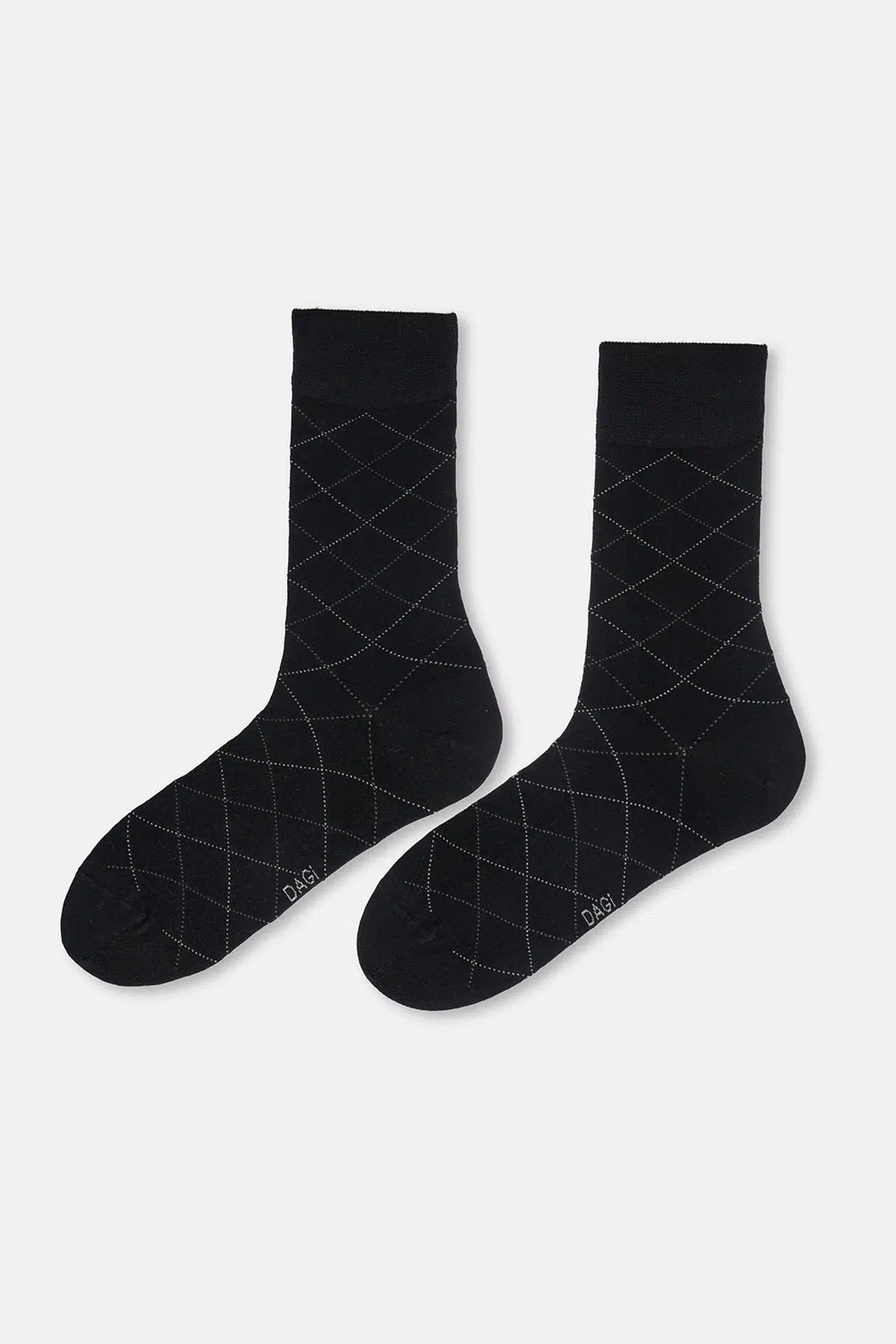 ERKEK 2'Lİ BAKLAVA DESEN BAMBU ÇORAP