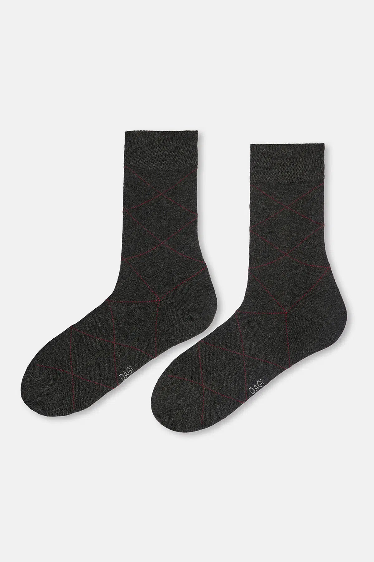 ERKEK 2'Lİ BAKLAVA DESEN BAMBU ÇORAP