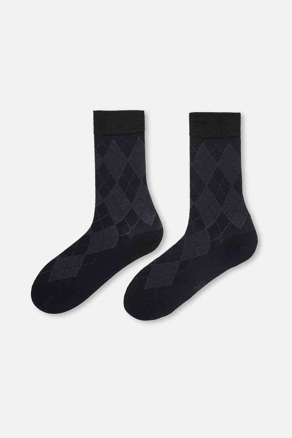 Grimelanj - Siyah Erkek 2'li Baklava Desen Bambu Çorap