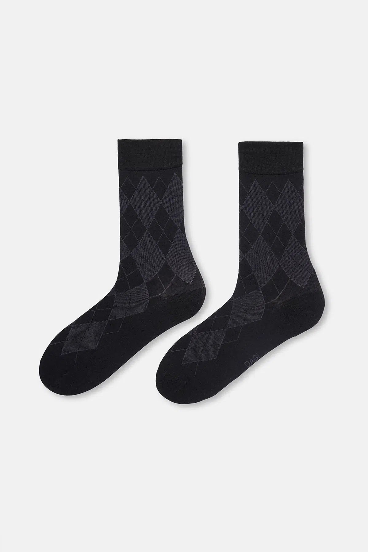 Grimelanj - Siyah Erkek 2'li Baklava Desen Bambu Çorap