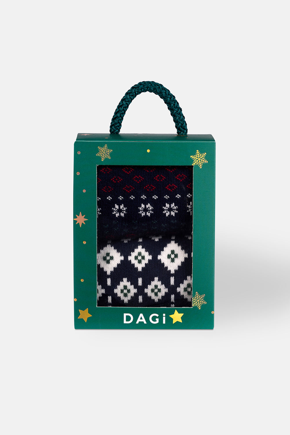 ERKEK 2'Lİ KAR DESENLİ YILBAŞI ÇORAP