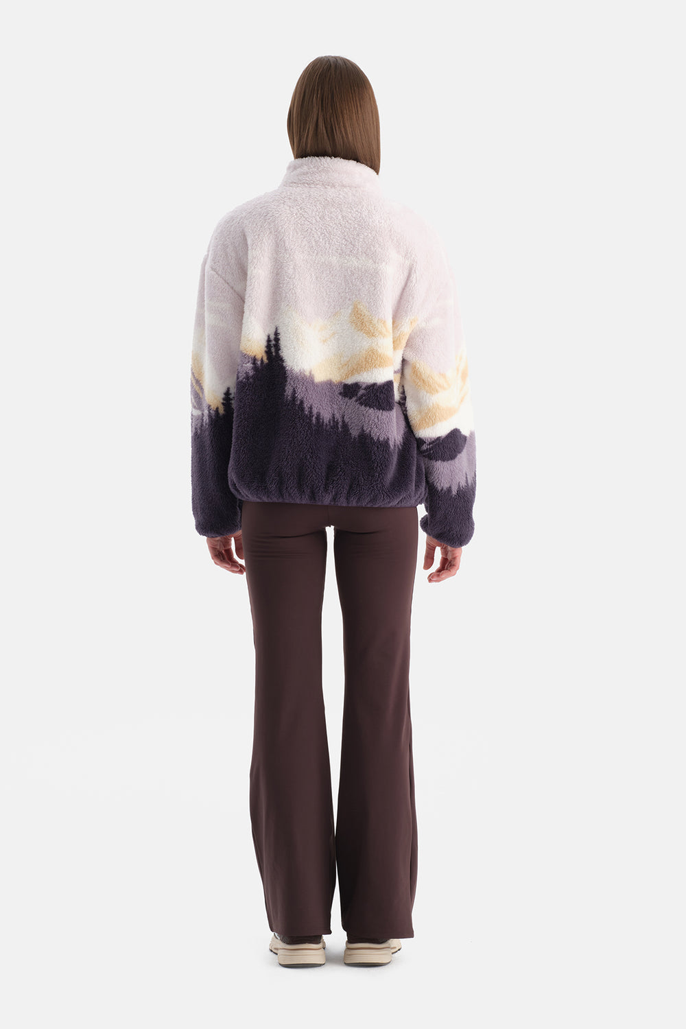 KADIN DAĞ BASKILI POLAR SWEATSHIRT