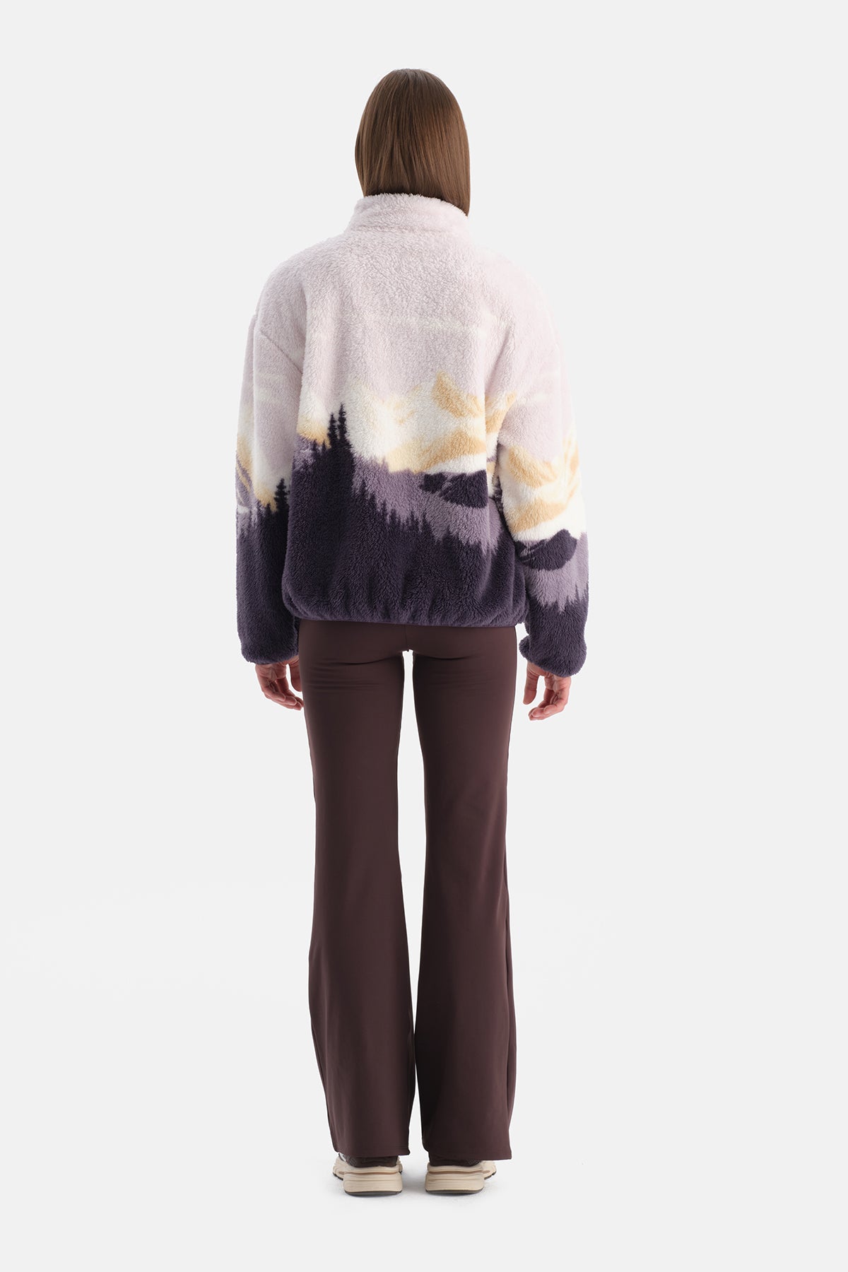 KADIN DAĞ BASKILI POLAR SWEATSHIRT