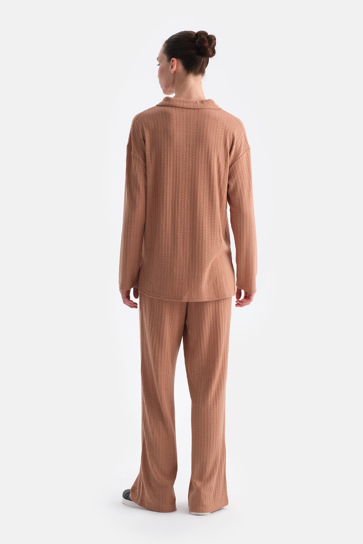Mocha Örgü Detaylı Pantolon