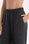 Antrasıt Cepli Kordonlu Bol Paça Pantolon