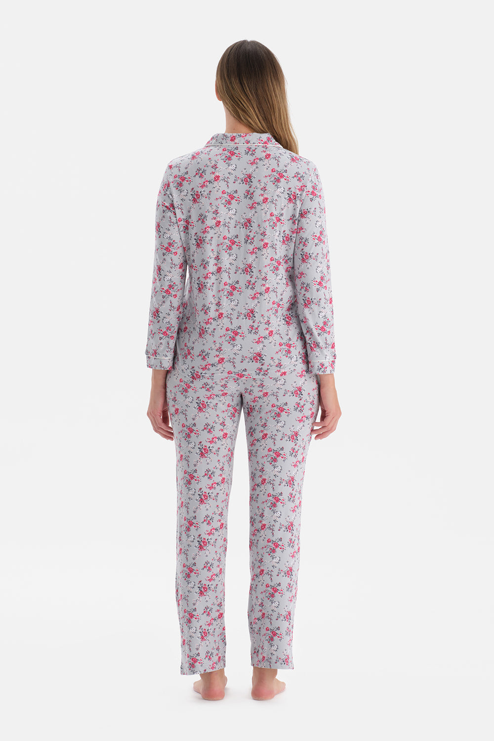 ÇİÇEKLİ TERMAL PİJAMA TAKIMI