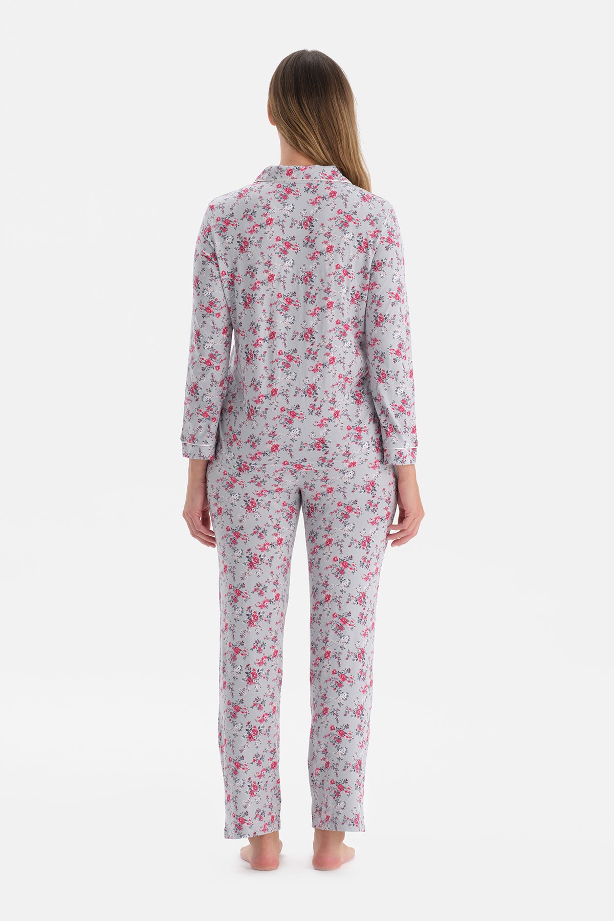 ÇİÇEKLİ TERMAL PİJAMA TAKIMI