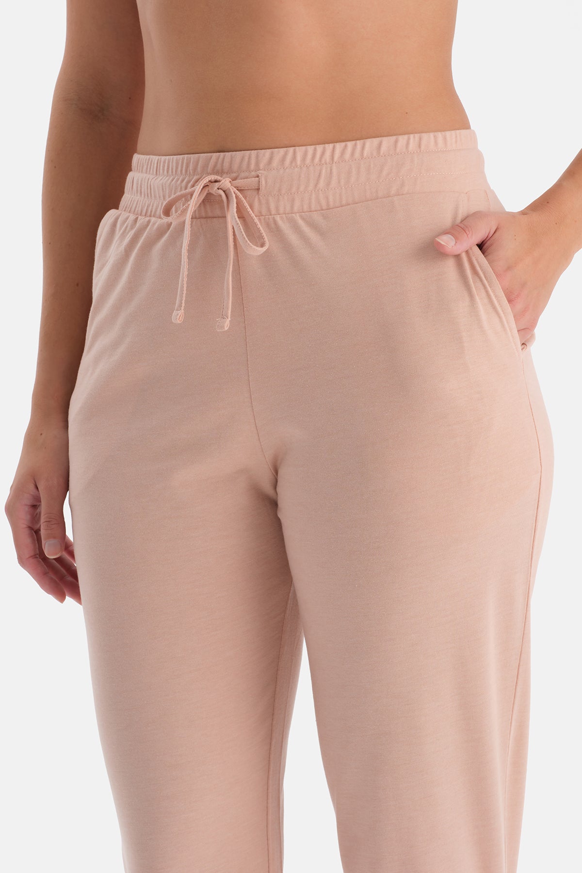 Pudra Uzun Kollu Tişört Pantolon Takım