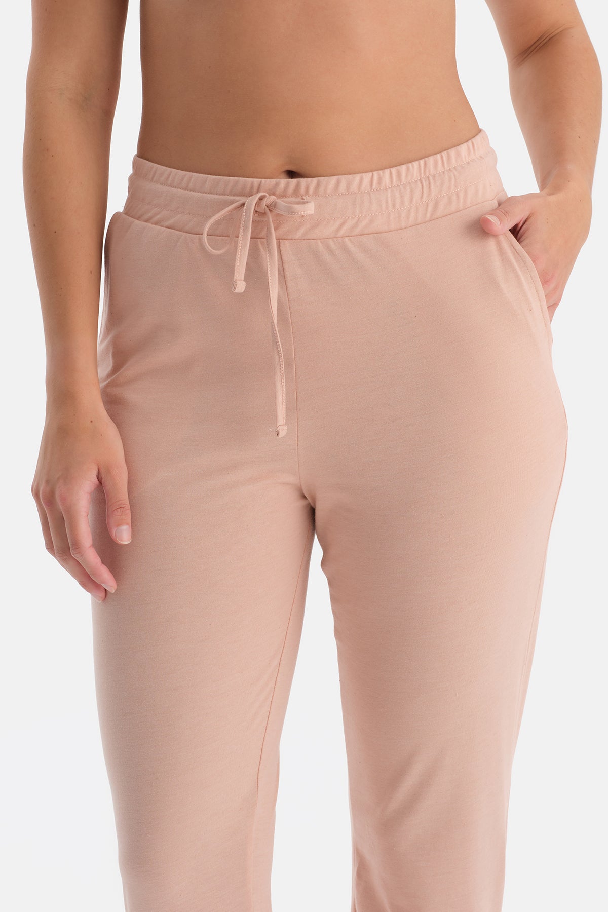 Pudra Kısa Kollu Tişört Pantolon Takım