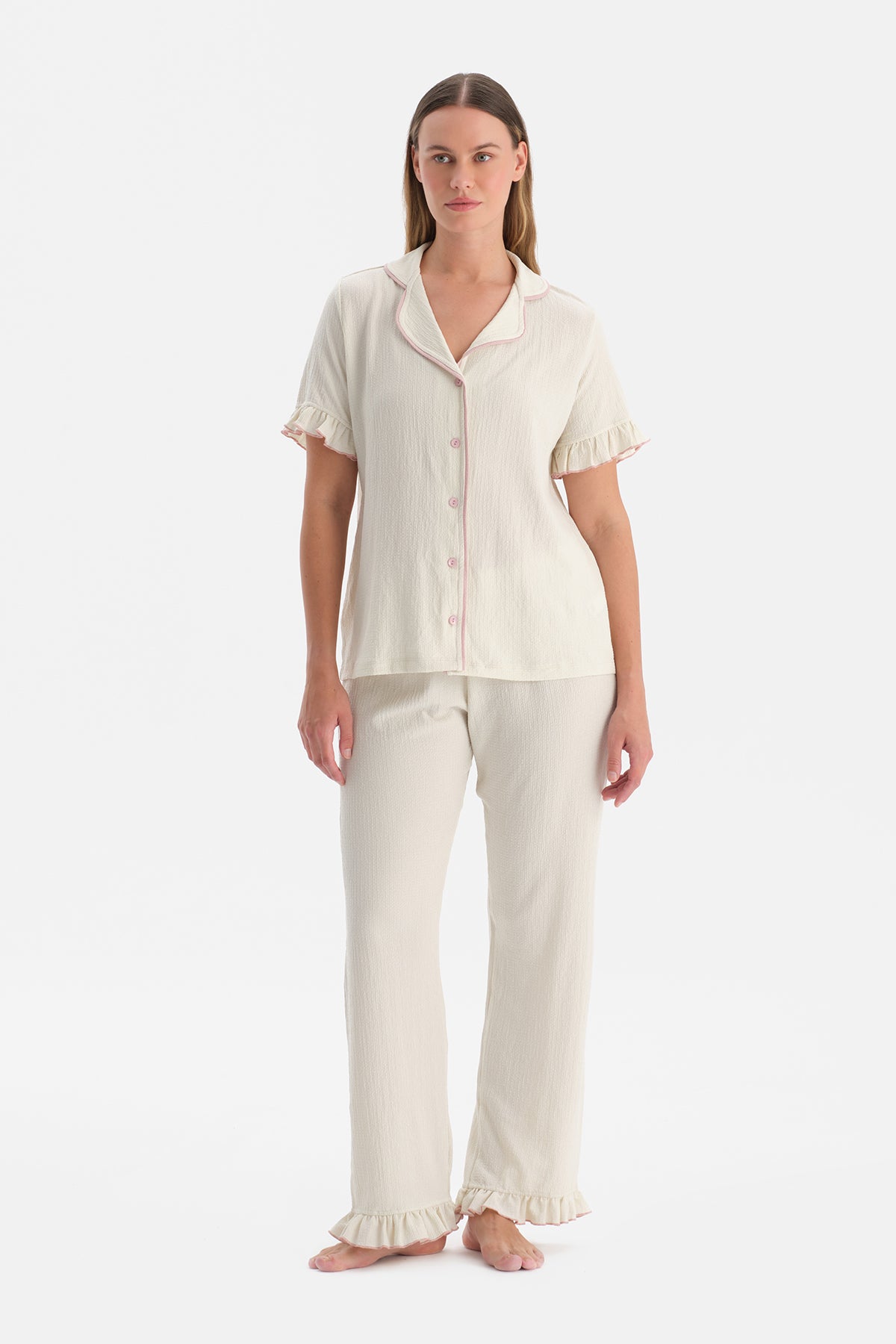 BİYELİ GÖMLEK PANTOLON TAKIM