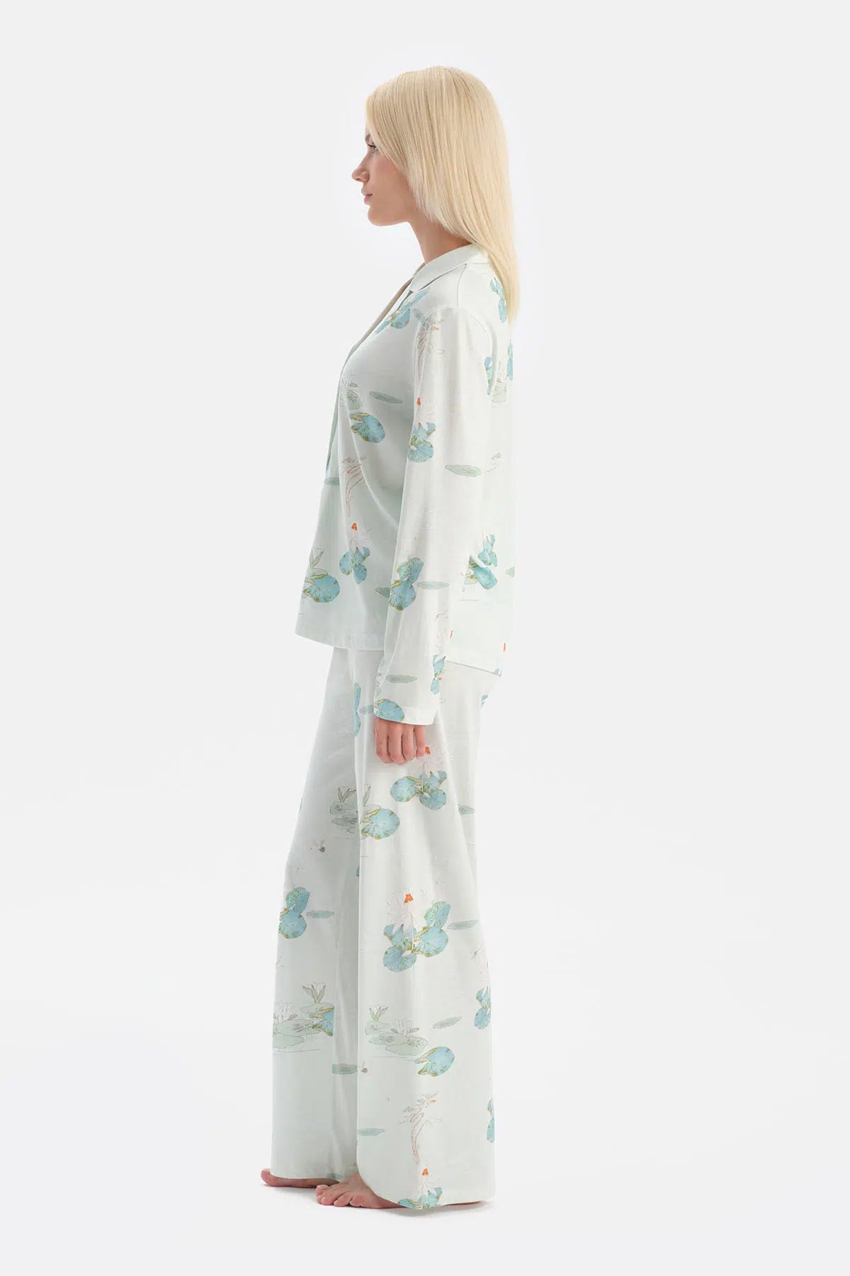 ÇİÇEK DESENLİ GÖMLEK PANTOLON TAKIM