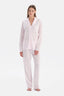 Açık Pembe Çizgili Gömlek Pantolon Takım