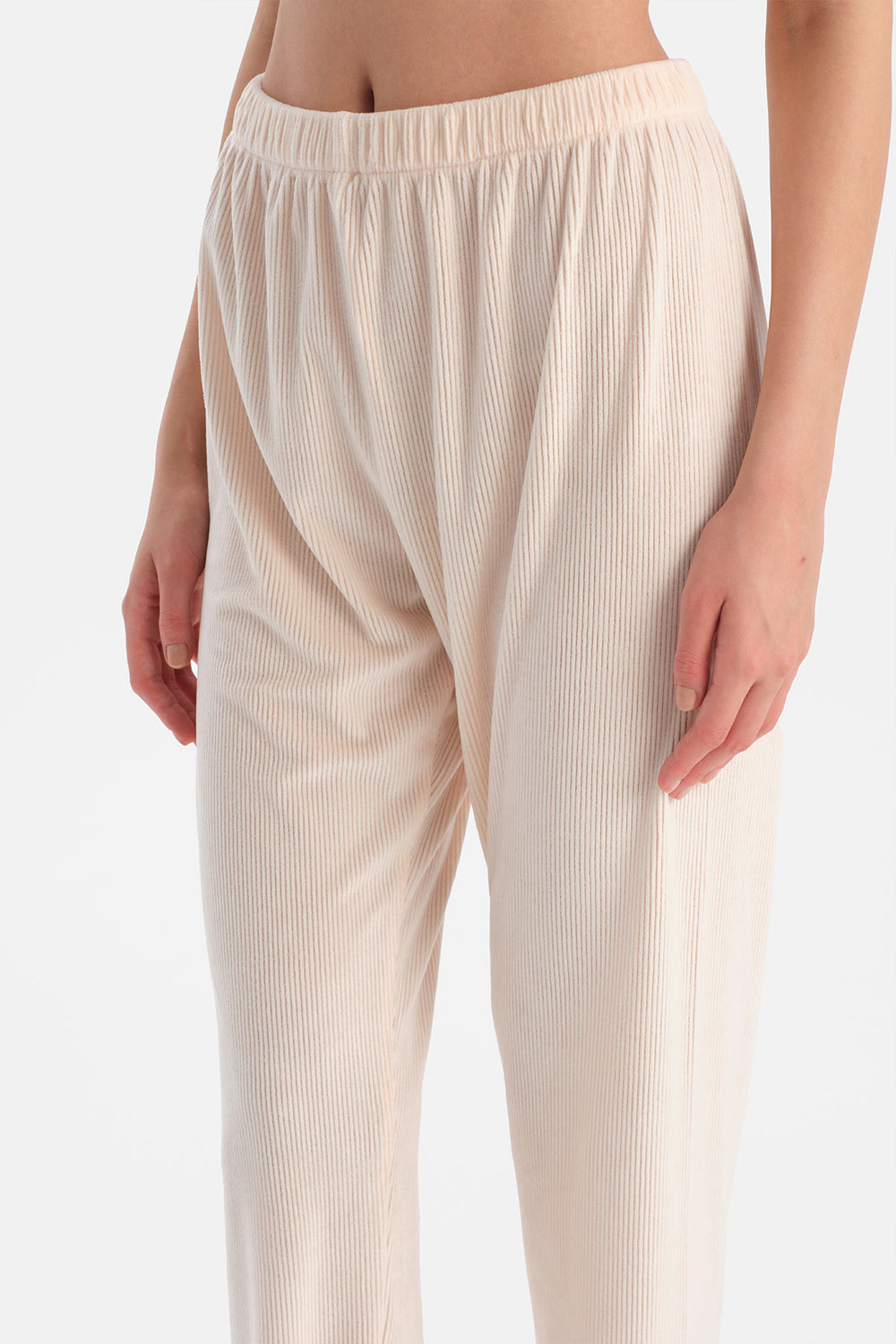 Mürdüm Travel Ribli Kadife Gömlek Pantolon Pijama Seti